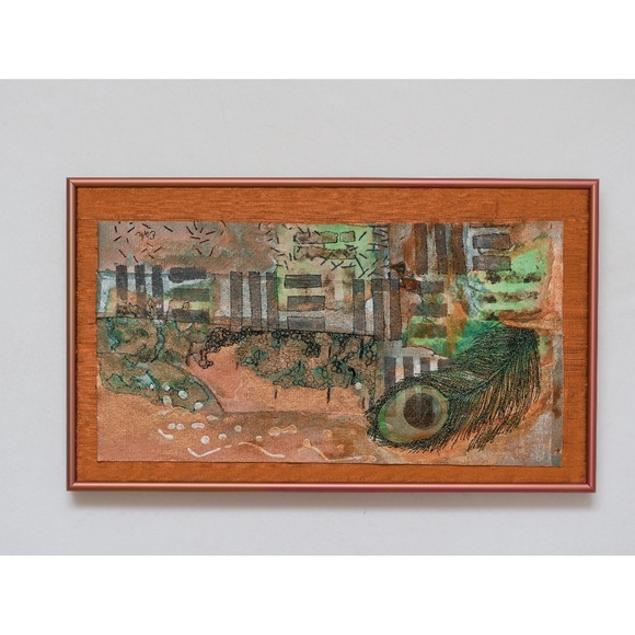 Caged Landscape - Mixed Media artwork by Emily Holcomb